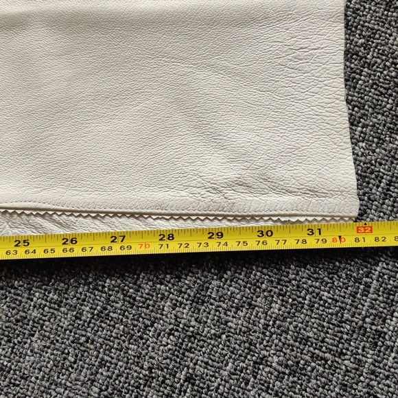 NWOT white 4/5/6 FashionConcept genuine leather pants size 8 - Picture 8 of 8